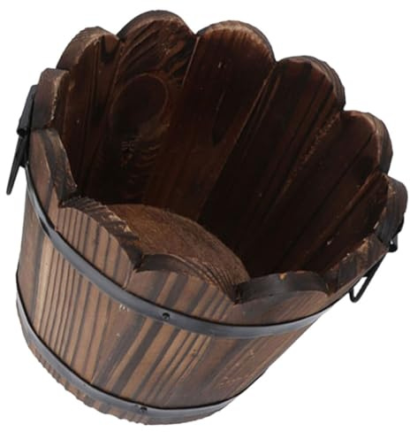 TOYANDONA Maceta de Madera para Cultivo de Jardín Resistente Abrasión y Difícil de Romper, Macetero Pequeño Adecuado para Plantas y Cactus en Jardinería Doméstica