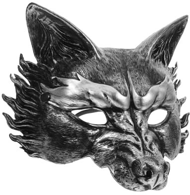Holibanna Masque de loup rétro déguisement d'Halloween deguisement halloween adulte deguisement adulte masque d'Halloween mascarade masques demi-masque d'halloween mousse