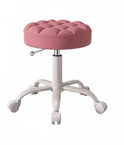 Rollhocker mit Rollen, verstellbare Höhe 43,2 - 55,9 cm, bequemer Sattelhocker für Friseure und Spa-Nutzung