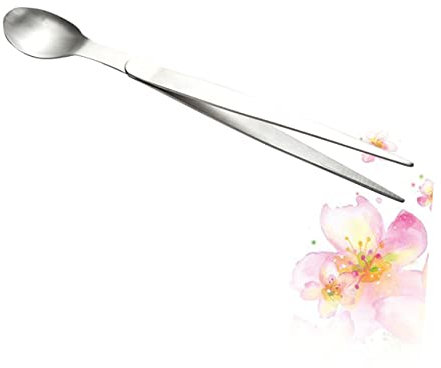 Homoyoyo Mini-probierlöffel Aus Edelstahl Für Küche Und Restaurant Stahllöffel Mit Essstäbchen Und Pinzette Kompakt Und Langlebig Für Kochen Und Servieren