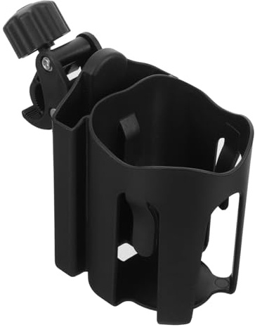 COLLBATH Portavasos Para Silla De Ruedas y Andador Negro Soporte Para Botella Resistente Rotación 360° Accesorios Movilidad Uso Cochecito y Bicicleta