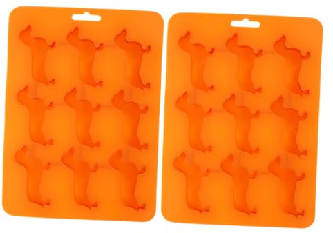 ABOOFAN 2pièces Moules à Glaçons Silicone Forme De Chien Avec Fentes Par Lot Pour Fabrication De Glaces