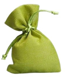 Jutepåse 10 x 13 cm konfettihållare bröllop examen nattvardsgång födelse elegant slitstark presentförpackning dekoration shabby chic ceremoni (äpple grön, 30 st)