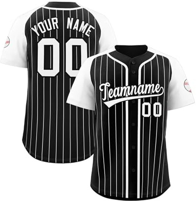 Generisch Personalisiertes Baseball Trikot Herren mit Knopfleiste Custom Tshirt mit Name Nummer Personalisierte Spieltrikots für Kinder Erwachsene Junge Mädchen Herren Damen