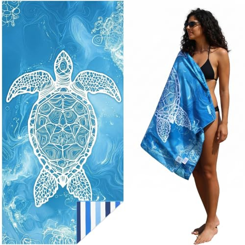 Strandtuch Mikrofaser Strandhandtuch Saunahandtuch Badetuch 180x80 Groß | Strandtücher Sandfrei Strand Saunatuch Damen Microfaser Beach Towel Herren Sauna Zubehör Schnelltrocknend Dünn Strandlaken