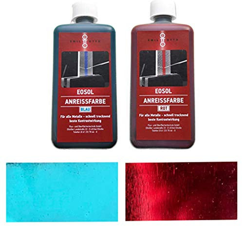Emil Otto EOSOL-Anreissfarben Duo (1 x 250 ml EOSOL Anreissfarbe blau und 1 x 250 ml EOSOL Anreissfarbe rot)