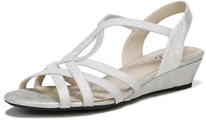LifeStride Yaya, Sandali con Zeppa Donna, Argento, 43 EU