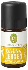 PRIMAVERA Kids Leichter Lernen Duftmischung 6 x 5 ml - Aromaöl, Duftöl, ätherisches Öl, Aromatherapie - konzentrationsfördernd, motivierend - vegan