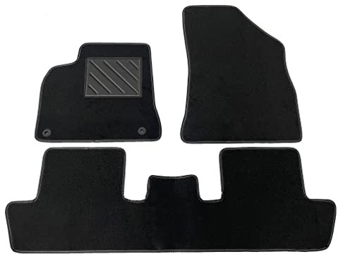 Alfombrillas a Medida para Peugeot 5008 1ª de 2009 a 2017, Antideslizantes, talonera de Goma Reforzada, Botones de fijación