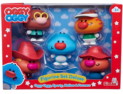 Simba - Oggy Oggy - Set 5 Figurines 7cm - Tête Mobile - Dès 3 Ans - 109356134