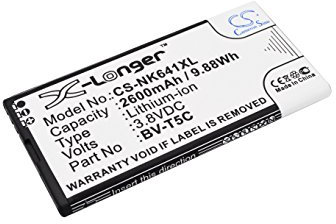 Cameron Sino Akku für Nokia Lumia 640, RM-1073 PN:Nokia BV-T5C 2600mAh / 9.88Wh