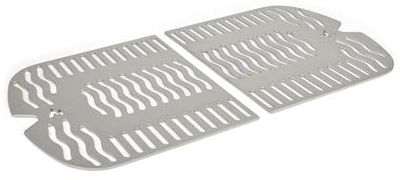 Grillrost.com Das Original Edelstahl INOX Grillroste für Weber Traveler | spülmaschinenfest - Set aus 2 Hälften