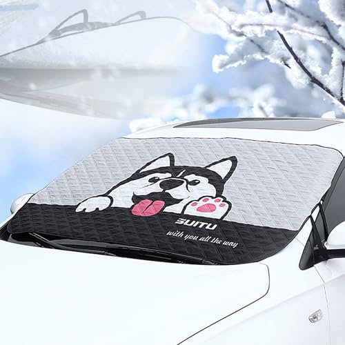 SikRea Frontscheibenabdeckung Winter für Ford Transit Van MK8 2014-2023, Auto Windschutzscheiben, Scheibenabdeckung Gegen Staub, Sonne, Schnee, EIS, Frost