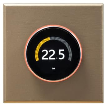 Adept Technology Smart Dial WiFi Thermostat, Gold | Underfloor Heating, Touch Screen Programmable, Smartphone Control, Energy Saving