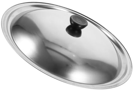 Luxshiny Edelstahl Topfdeckel Runde Form Metall Kochtopfdeckel Ersatzdeckel für Pfannen und Töpfe Sicher Passend für Verschiedene Leicht zu Reinigen Küchentopf Zubehör