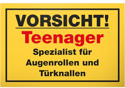 DankeDir! Teenager - Kunststoff Schild 30 x 20 cm - Geschenkidee Teenie Spruch Zimmer Türschild Jungen & Mädchen Jugendzimmer - Dekoration Deko Geschenk Idee Jugendliche Tür Deko Geburtstag