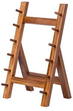 Milageto Présentoir à Couteaux En Bois de Qualité Supérieure, Marron 6 couches