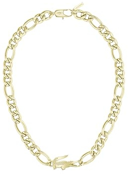 Lacoste Gliederhalskette Für Männer und Frauen Kollektion CROCODILE aus Edelstahl mit einem Charm in Form eines Krokodils - Erhältlich aus Gold oder Silber