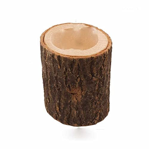 CVNIMV Kerzenständer, Kerzenständer, Basteln, Kerzenständer, rustikaler Baumstamm, Baumstumpf, Kerzenhalter, Hochzeit, Weihnachten, Tischdekoration, Pflanze, Blumentopf, wohlhab