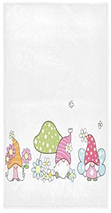 Duschtücher GNOME Garten Rosa Süße Blumen Handtücher Schnell Trocknend Saunahandtuch Premium Sporthandtuch Für Hotel Strand Reisen 40X70Cm