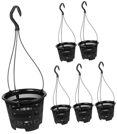 Sosoport Lot De 6 Pots À Orchidées en Maille Épaisse Paniers Suspendus Décoratifs pour La Maison Et Le Jardin