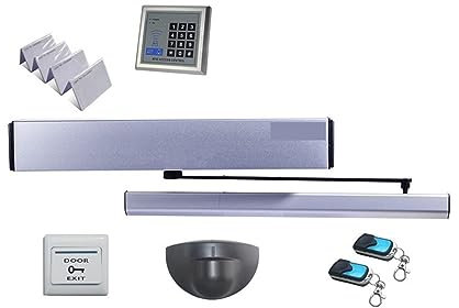 Motor Puerta Corredera, 100 kg de peso hacia adentro abridor de puerta abatible automático/abridor de puerta abatible teclado de cierre, cerradura de puerta, Sensor infrarrojo,para Puerta de Jardín(K