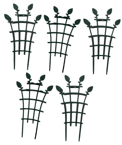 misppro 5 estacas para plantas de interior, enrejado, marco de trepación, soportes resistentes para flores en maceta, para vid, tomate, peonía, monstera