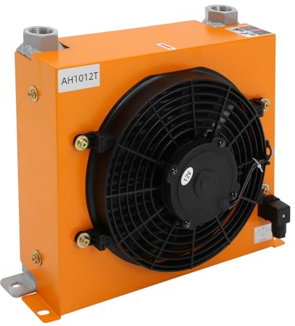 Radiatore ad olio idraulico 120 W 12 V DC 100 l/min, radiatore ad aria idraulico AH1012T, raffreddato ad aria, basso rumore, filettatura standard RC1