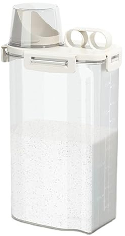 Kustimantu Scatola portaoggetti da cucina, 3 l, senza BPA, contenitori per alimenti con di misurazione, scatola ermetica alimentare con coperchio per cereali e alimenti