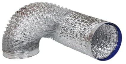 Tubo di ventilazione in foglio di alluminio, diametro 80-200 mm, tubo di scarico retrattile da 1,5 m, per cucina, cappa HVAC, serra