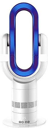Stående fläktar, Bladlös fläkt Luftkylning och uppvärmning med dubbla ändamål luftfläkt Hushållsluftcirkulation Small Tower Golvfläkt(Blue)