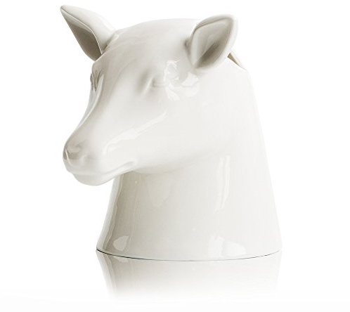 SUCK UK SK POTSTAG1 SUCK Uk Hirsch-Küchenablage, Keramik, White, 19.5 x 19 x 20 cm