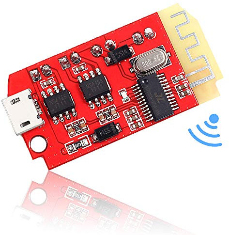 Icstation Récepteur Bluetooth BT 5.0 Amplificateur audio stéréo 2 x 5 W Mini module d'ampli de puissance 3,7-5 V pour haut-parleur sans fil DIY