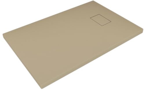 Grg Plato de Ducha 70x140x2,6 CM Rectangular Tortola Efecto Piedra Mod. Strong