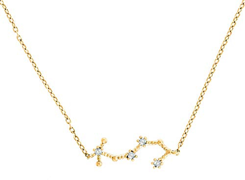PAVOI 14K Yellow Gold Plated Astrology Constellation Horoscope Zodiac Necklace 16-18 - Scorpio