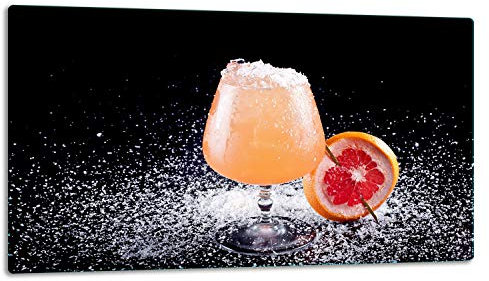 TMK ArtDeko – Schneidebrett Glas – Glasschneidebrett für die Küche 52x30 cm – Robust, Hygienisch & Rutschfest – Glas Schneidebrett – Zusätzliche Arbeitsfläche – Vielseitige Nutzung