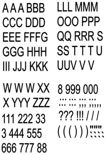 generisch Alphabet ABC Buchstaben Zahlen Aufkleber Set Klebebuchstaben 309/1 (3 cm hoch, schwarz matt)