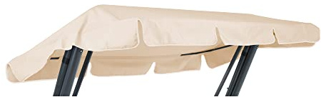 PATIO Sonnendach für Hollywoodschaukel Rimini/Venezia 228 x 126 cm Hollywoodschaukel Ersatzdach Dachbezug Dachplane für Gartenschaukel aus Polyester Ecru