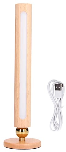 Lámpara de Pared de Madera, Luces Nocturnas Led Desmontables Magnéticas Giratorias de 360 ​​° Usb Recargable Stepless Oscurecimiento Ocular que Protege la Luz de Noche Portátil para Dormitorio Sala