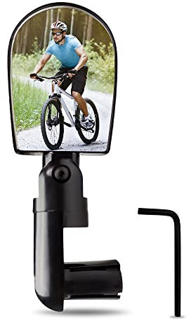 Elsana Fahrradspiegel - 1 Stück Universal - 360°Drehbar - Rückspiegel - Spiegel für Lenker - Seitenspiegel inkl. Inbusschlüssel