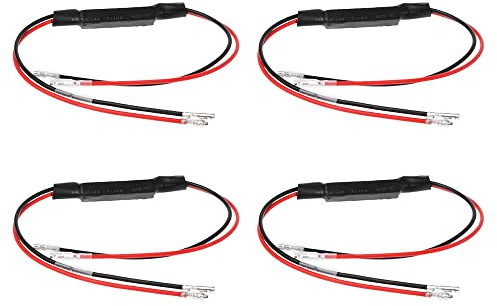 VOANZO 4 x Widerstands-Blinker, LED, Moto-LED-Blinker-Decoder, LED-Lastwiderstand für Motorrad, ATV, Gokart, Fahrrad, PIT, Quad, Dirt Bike, 10 W, 10 Ω