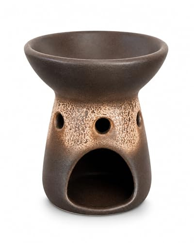 Bunzlauer keramik Aromalampe Duftlampe Duft-Windlicht Aromabrenner Ø8,9 cm für Teelicht Ø3,5 cm (Dekor ZACIEK)