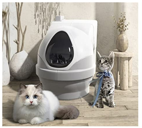 Lettiera per gatti autopulente Toilette for gatti da addestramento Toilette for gatti elettrica intelligente automatica di grandi dimensioni Chiusa Pulizia automatica Forniture for animali domestici
