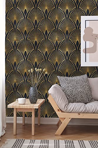 Coloritto Removable Wallpaper | Peel and Stick Geometric Wallpaper | Self Adhesive Art Deco Wallpaper | Vintage Peel and Stick Wallpaper (Sample 12 W x 8 H)