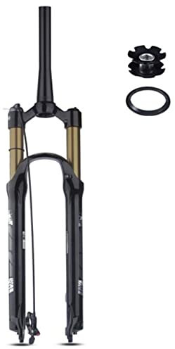 ZECHAO Reise 120mm MTB Fahrrad Luft Vorderrad Gabel,Ultraleichte Aluminiumlegierung 26/27.5/29 Stoßdämpfer Feder Vordergabel 9mm Achse Fahrrad Federgabel (Color : Tapered Remote Lock, Size : 26inch