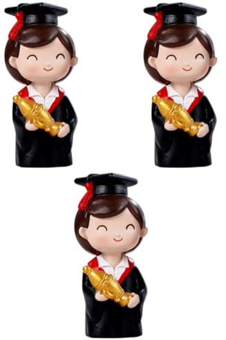 Abaodam 3stücke Graduation Cake Decoration Mit Niedlicher Doktorpuppe Feierliche Kuchendekoration Für Abschlussfeiern Geschenkidee Für Und Familie Unvergessliche Erinnerungen