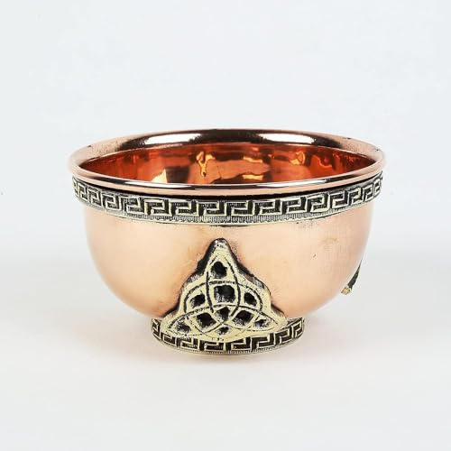 AVA Collections Cuenco pequeño para servir de brujería, ofrenda o manchar, accesorio mágico para pociones de wicca (triquetra)