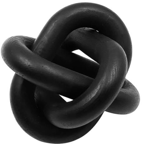 Tiardey Black 3-Section Wood Knot Decoration, Chain Link Decoration, For Living Room, Bedroom, Coffee Table, Bookshelf, Fireplace, Tray, Handmade Wood Ornaments