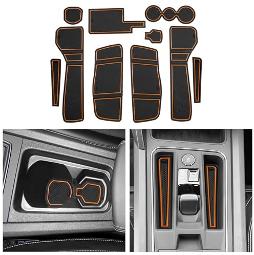 CDEFG Kompatibel mit Cupra Formentor 2023 2024 2022 [Elektronische Automatikgetriebe] Gummimatten Mittelkonsole Antirutschmatten rutschfest Gummi Matte Formentor V1 VZ VZ5 e-Hybrid Zubehör (Bronce)