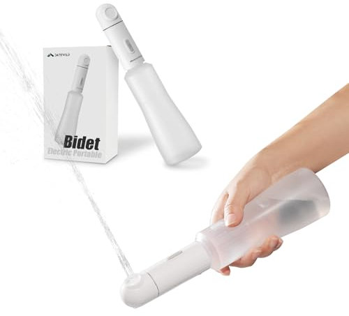 Elektrisches Bidet Tragbares 350 ml , Reise Po Dusche , Wasserdichtes Intimdusche 2 Leistungsstufen, Inklusive kleine Tasche